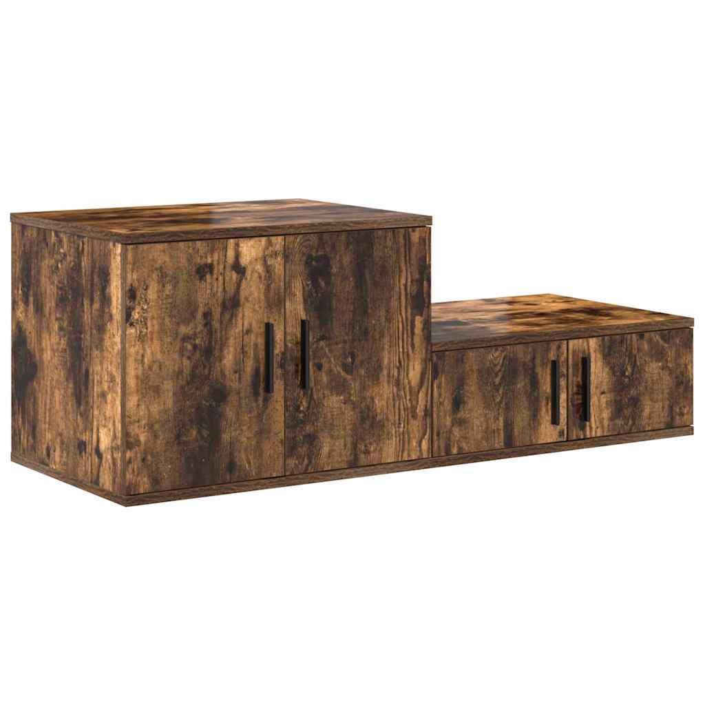 Ormarić za pohranu 2 pcs Dimljeni hrast 118 x 41 x 40 cm