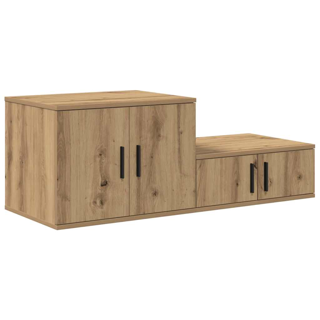 Ormarić za pohranu 2 pcs Umjetnički hrast 118 x 41 x 40 cm