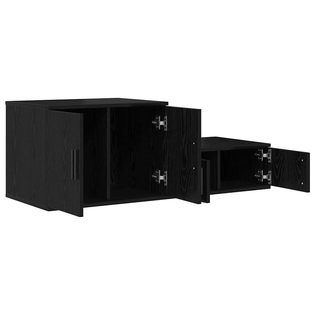 Ormarić za pohranu 2 pcs Crni hrast 108 x 41 x 40 cm