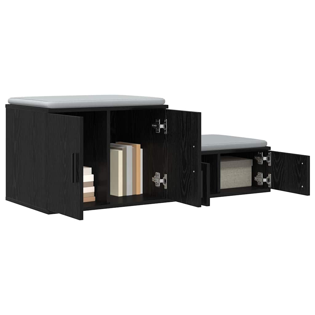 Ormarić za pohranu 2 pcs Crni hrast 108 x 41 x 40 cm