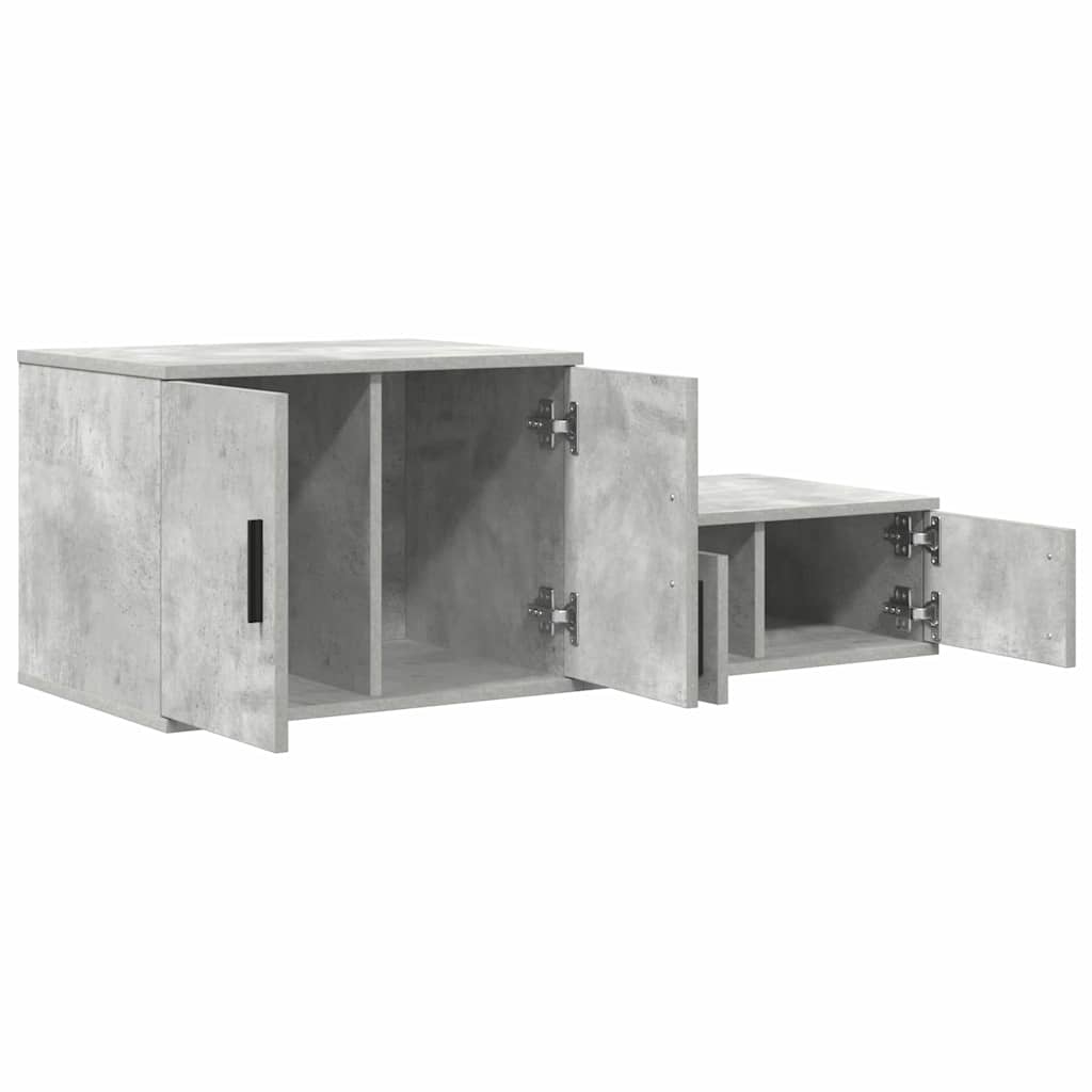 Ormarić za pohranu 2 pcs Betonski sivi 108 x 41 x 40 cm
