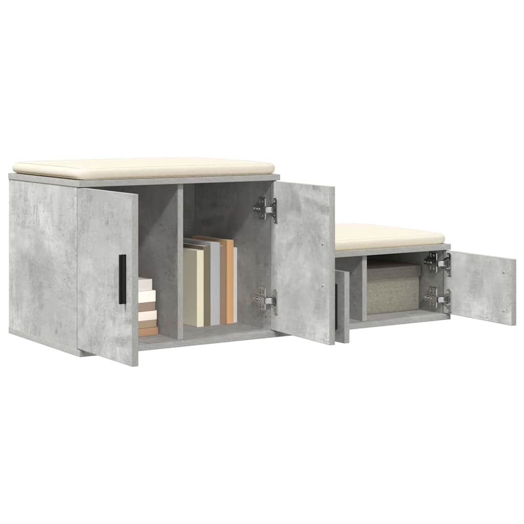 Ormarić za pohranu 2 pcs Betonski sivi 108 x 41 x 40 cm