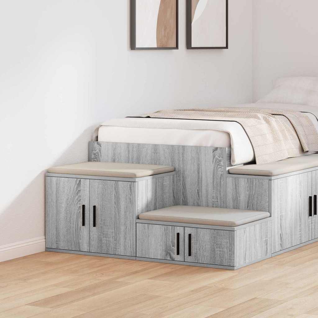 Ormarić za pohranu 2 pcs Siva Sonoma 108 x 41 x 40 cm
