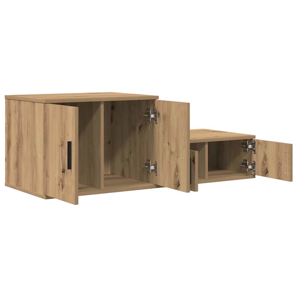 Ormarić za pohranu 2 pcs Umjetnički hrast 108 x 41 x 40 cm