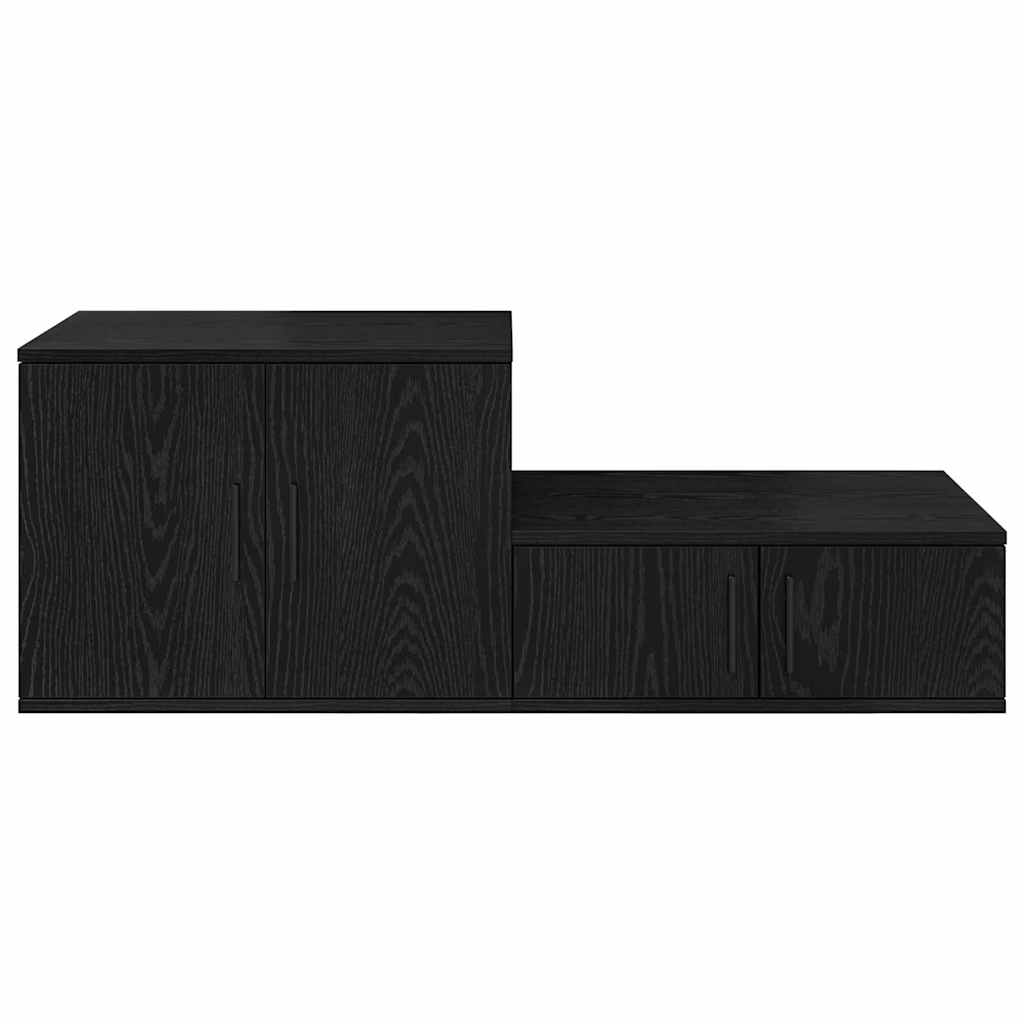 Ormarić za pohranu 2 pcs Crni hrast 103 x 41 x 40 cm