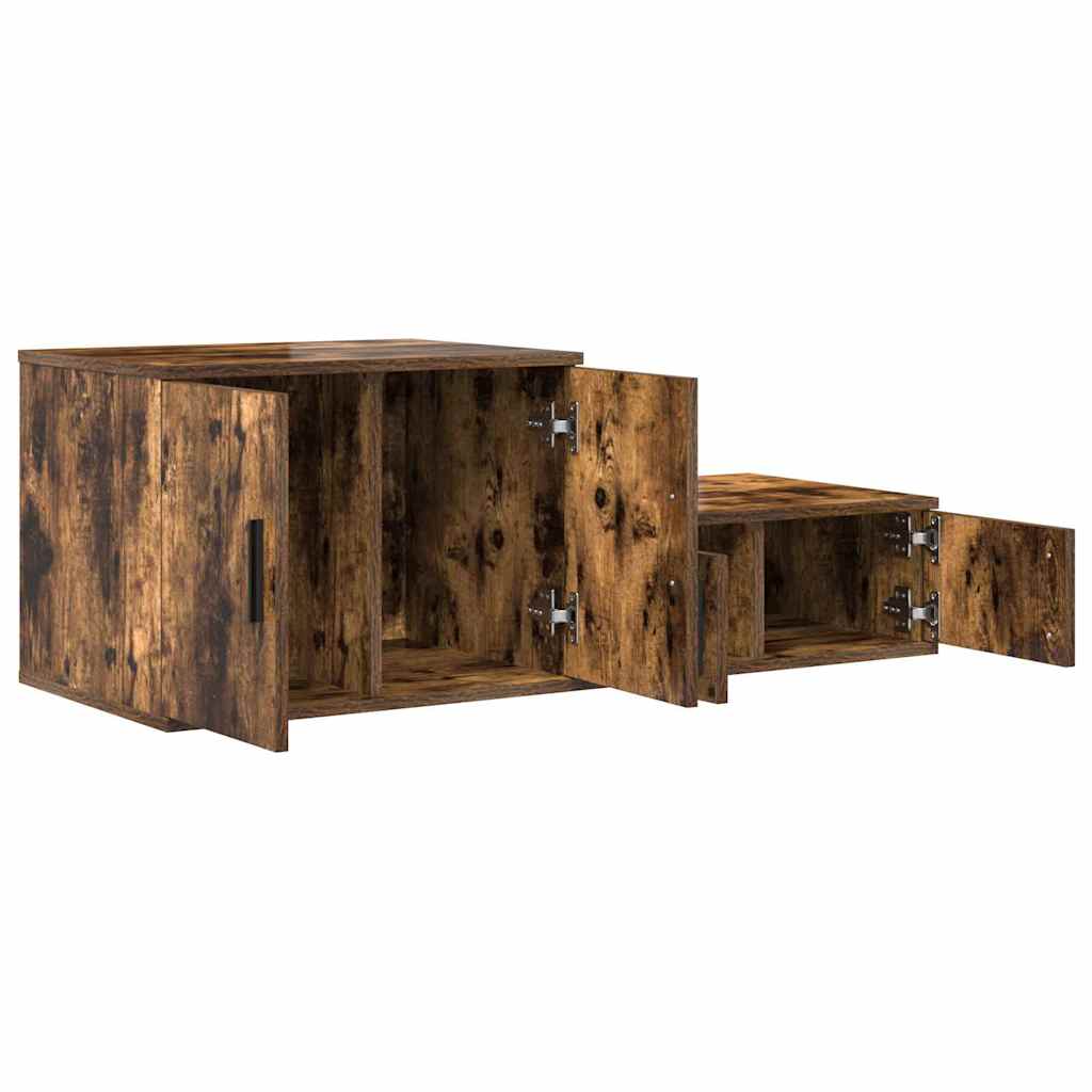 Ormarić za pohranu 2 pcs Dimljeni hrast 103 x 41 x 40 cm