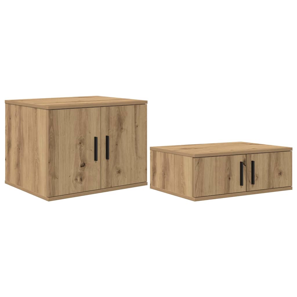 Ormarić za pohranu 2 pcs Umjetnički hrast 103 x 41 x 40 cm