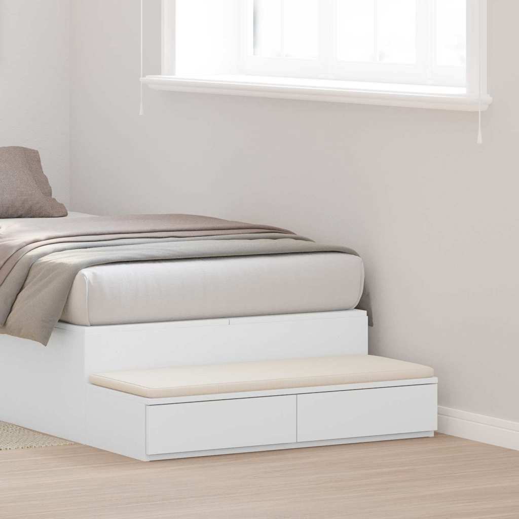 Ladice za krevet Bijelo 100 x 36,5 x 16,5 cm Konstruirano drvo