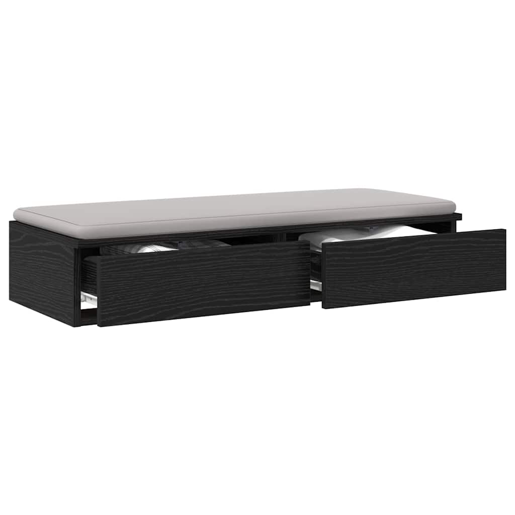Ladice za krevet s ladicama Crni hrast 90 x 36,5 x 16,5 cm