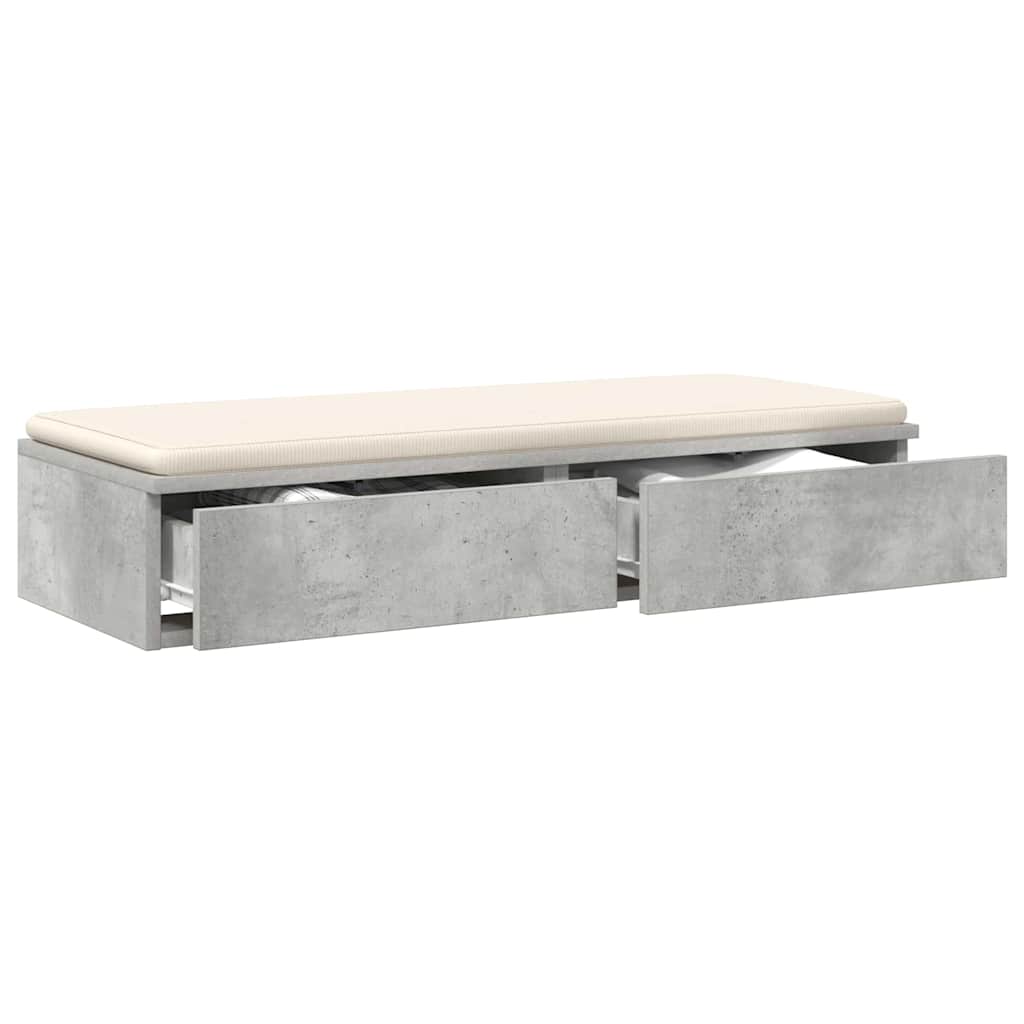 Ladice za krevet s ladicama Betonski sivi 90 x 36,5 x 16,5 cm