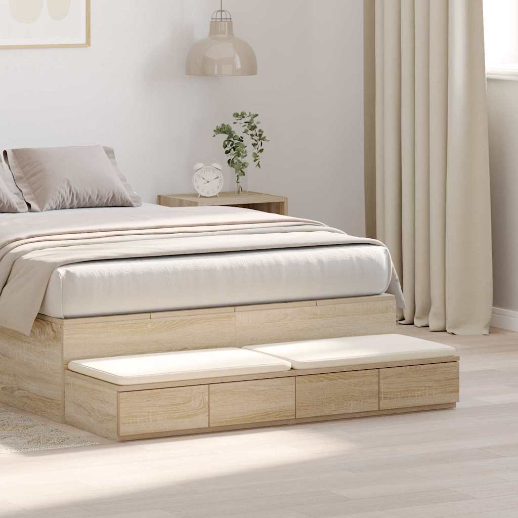 Ladice za krevet s ladicama Sonoma hrast 120 x 36,5 x 16,5 cm