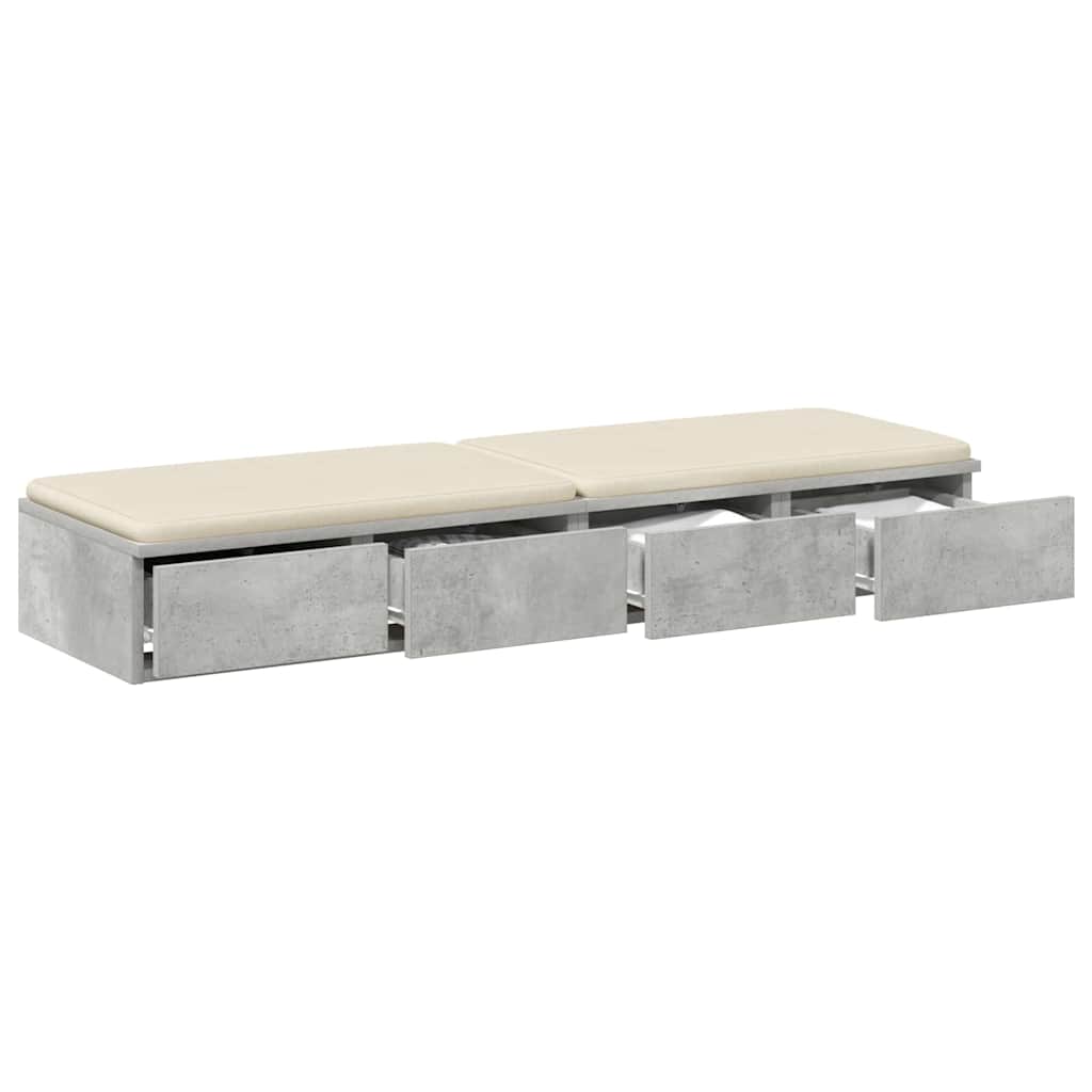 Ladice za krevet s ladicama Betonski sivi 120 x 36,5 x 16,5 cm