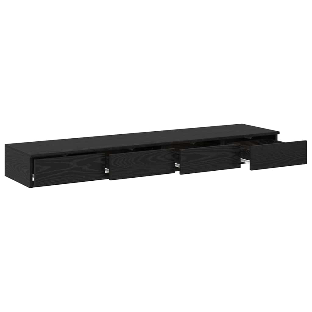 Ladice za krevet s ladicama Crni hrast 140 x 36,5 x 16,5 cm