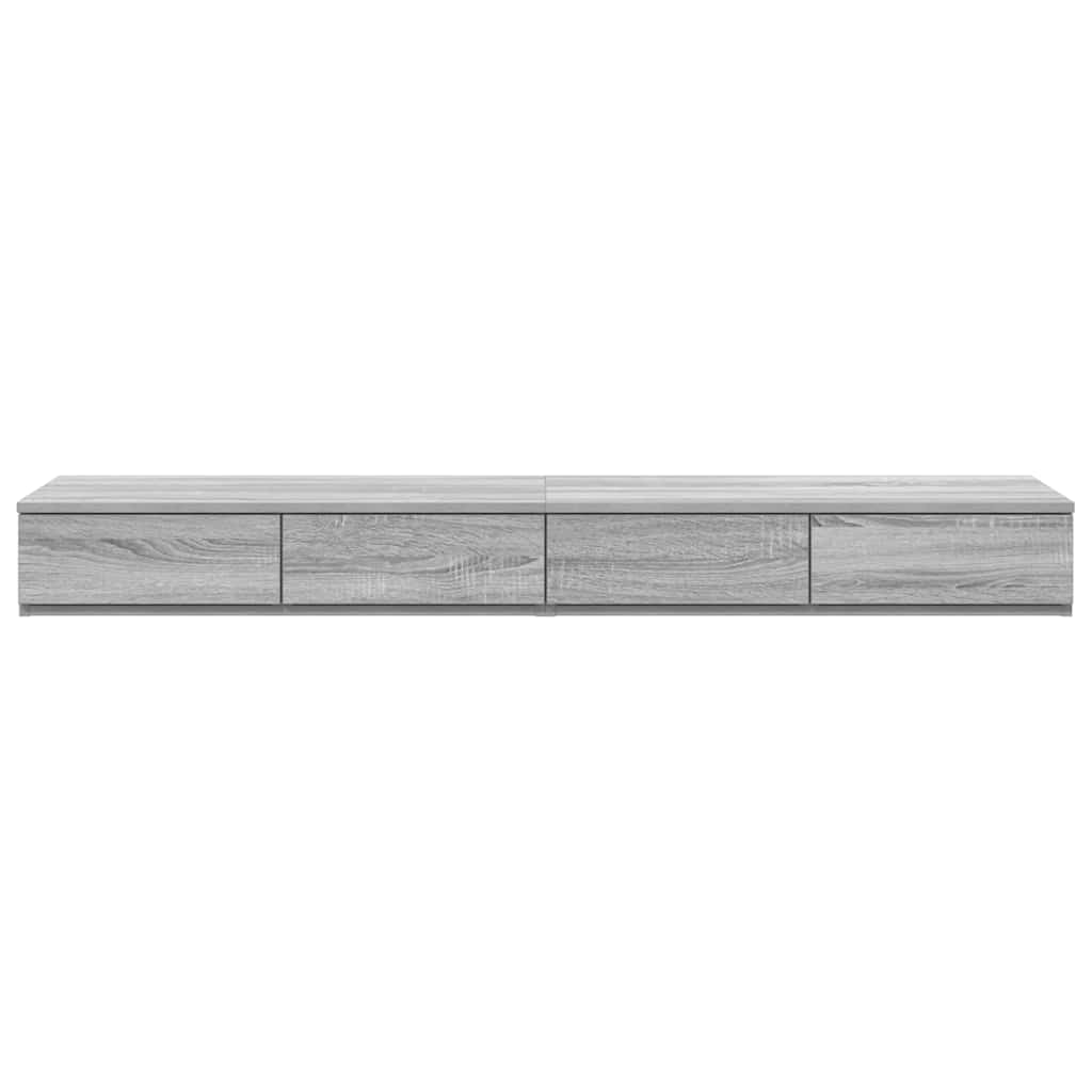 Ladice za krevet s ladicama Siva Sonoma 140 x 36,5 x 16,5 cm