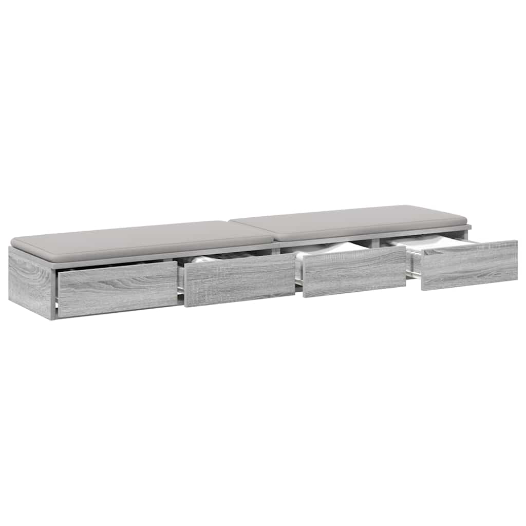 Ladice za krevet s ladicama Siva Sonoma 140 x 36,5 x 16,5 cm