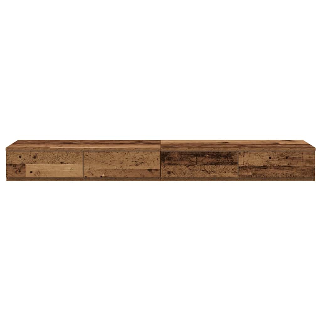 Ladice za krevet s ladicama Staro drvo 140 x 36,5 x 16,5 cm