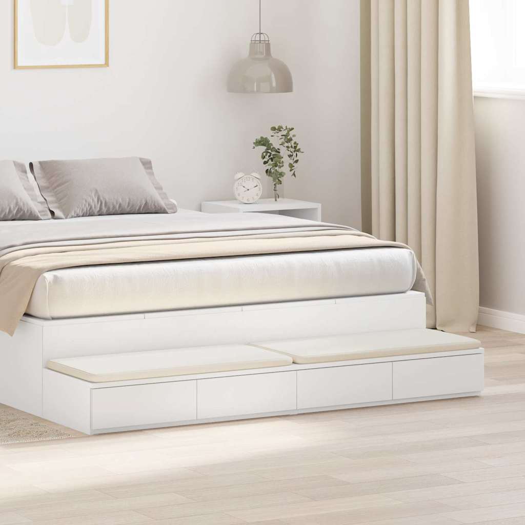 Ladice za krevet Bijelo 150 x 36,5 x 16,5 cm Konstruirano drvo