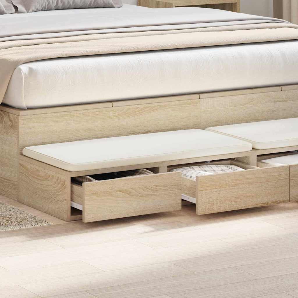 Ladice za krevet s ladicama Sonoma hrast 150 x 36,5 x 16,5 cm