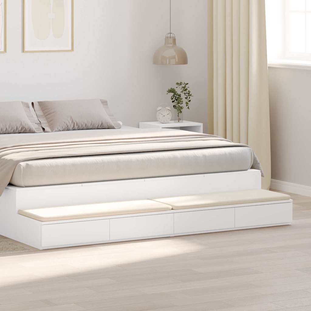 Ladice za krevet Bijelo 180 x 36,5 x 16,5 cm Konstruirano drvo