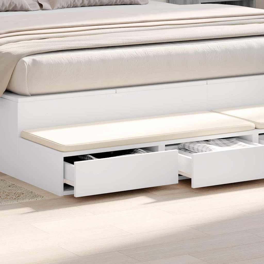 Ladice za krevet Bijelo 180 x 36,5 x 16,5 cm Konstruirano drvo
