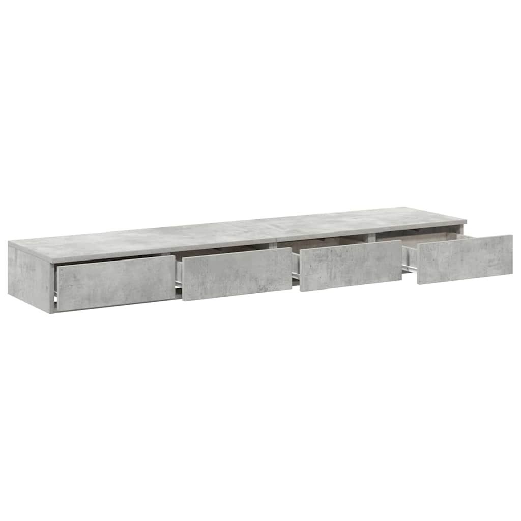 Ladice za krevet s ladicama Betonski sivi 135 x 36,5 x 16,5 cm