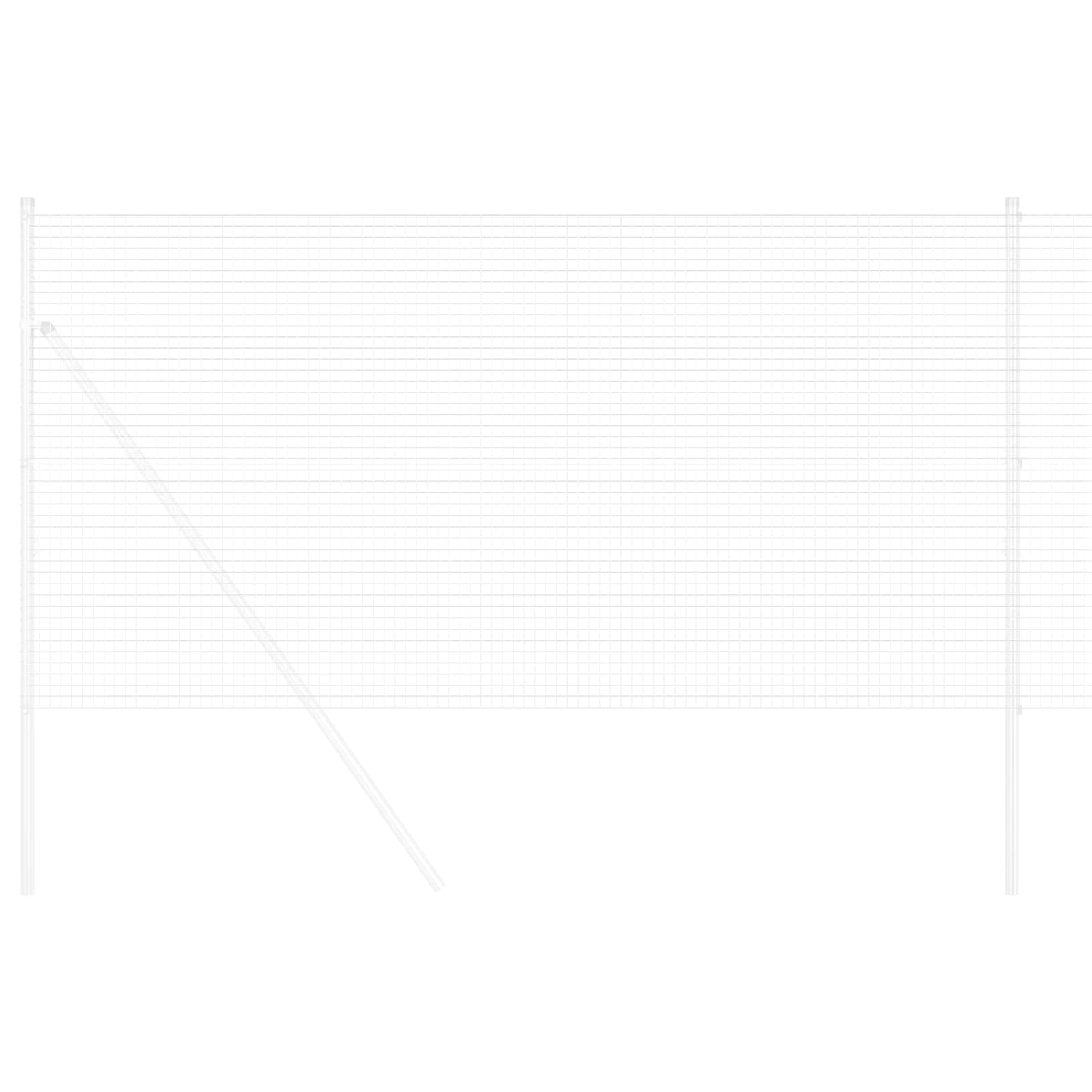 Zavarena žičana ograda 5000 x 100 cm Srebrno