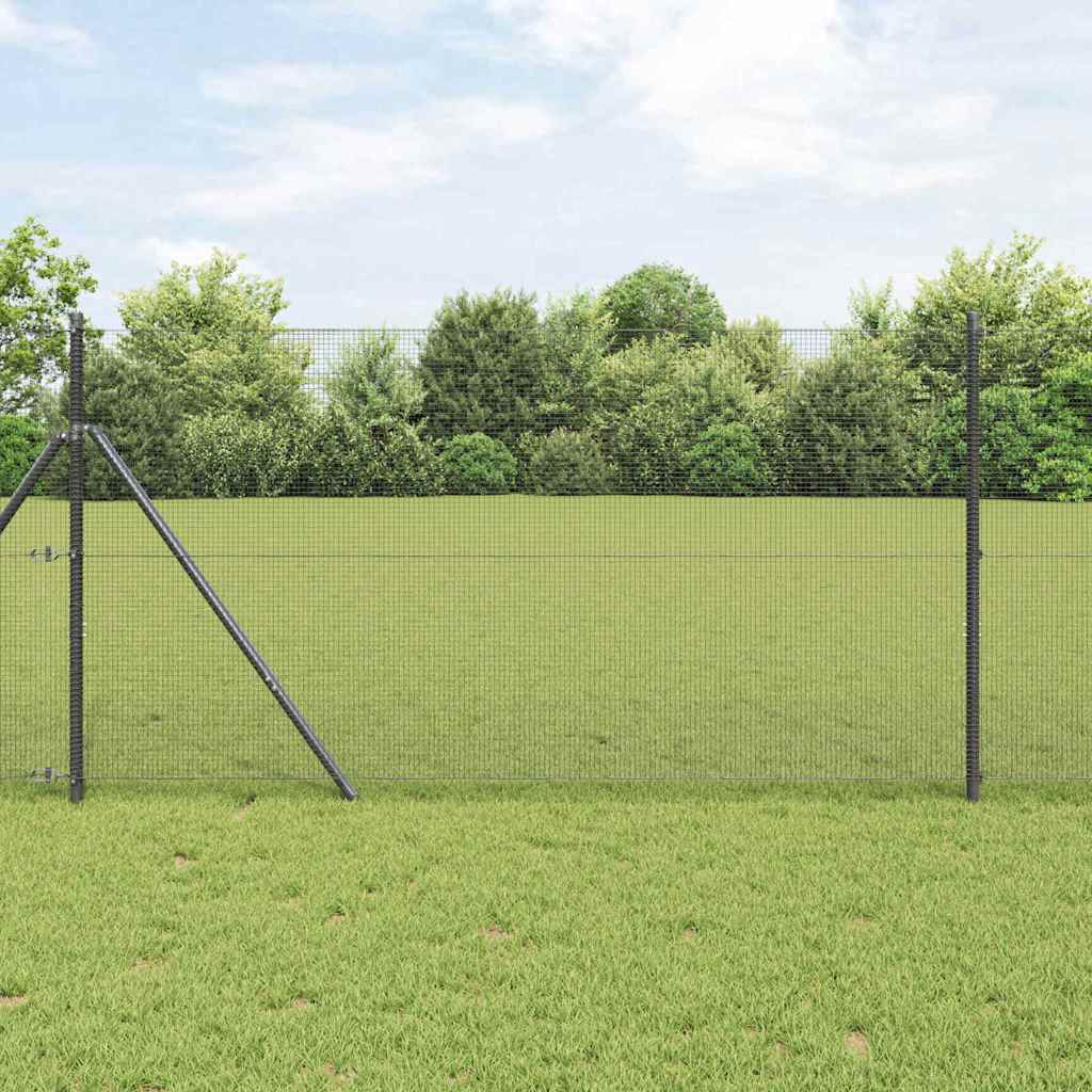 Zavarena žičana ograda 5000 x 100 cm Siva