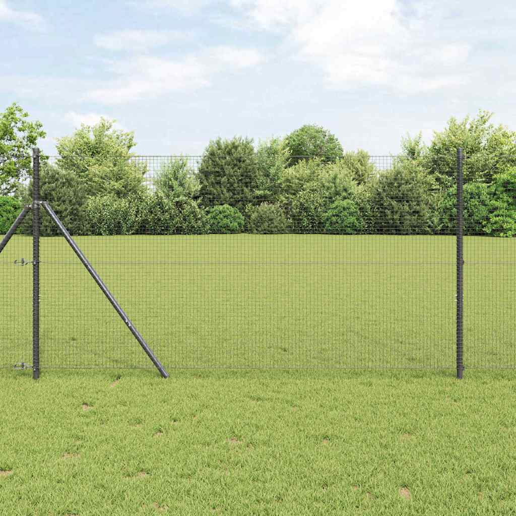 Zavarena žičana ograda 5000 x 140 cm Siva