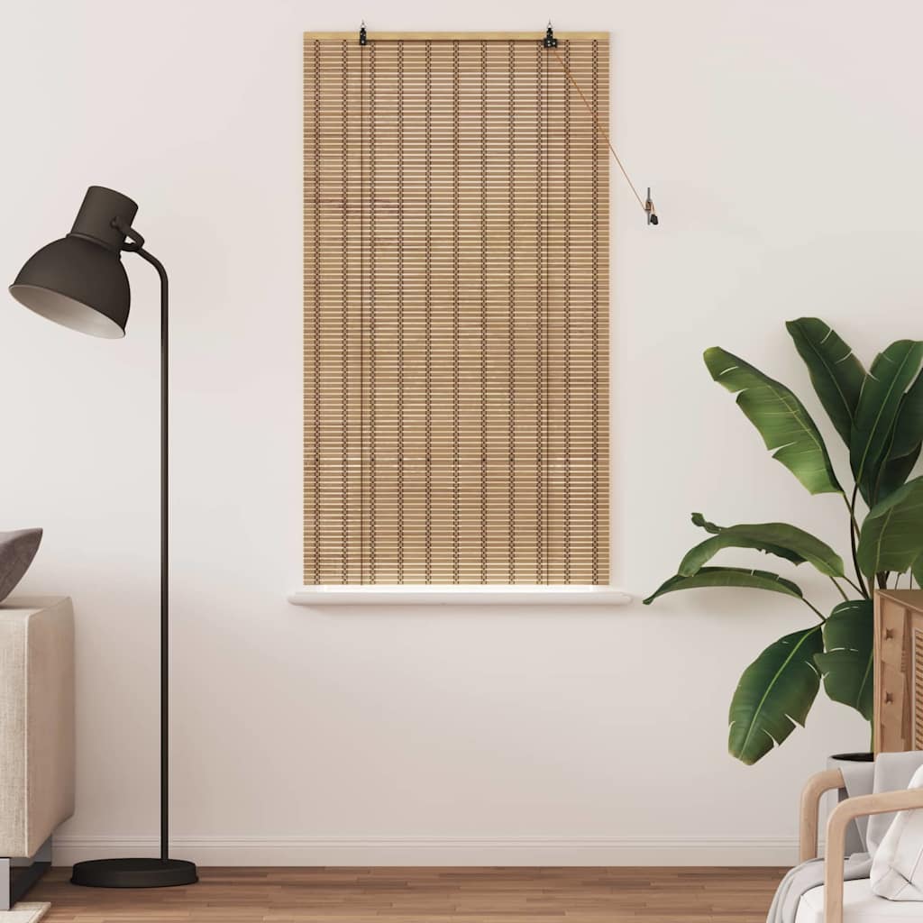 Rolo zavjesa Prirodna i smeđa 80 x 160 cm Bambus