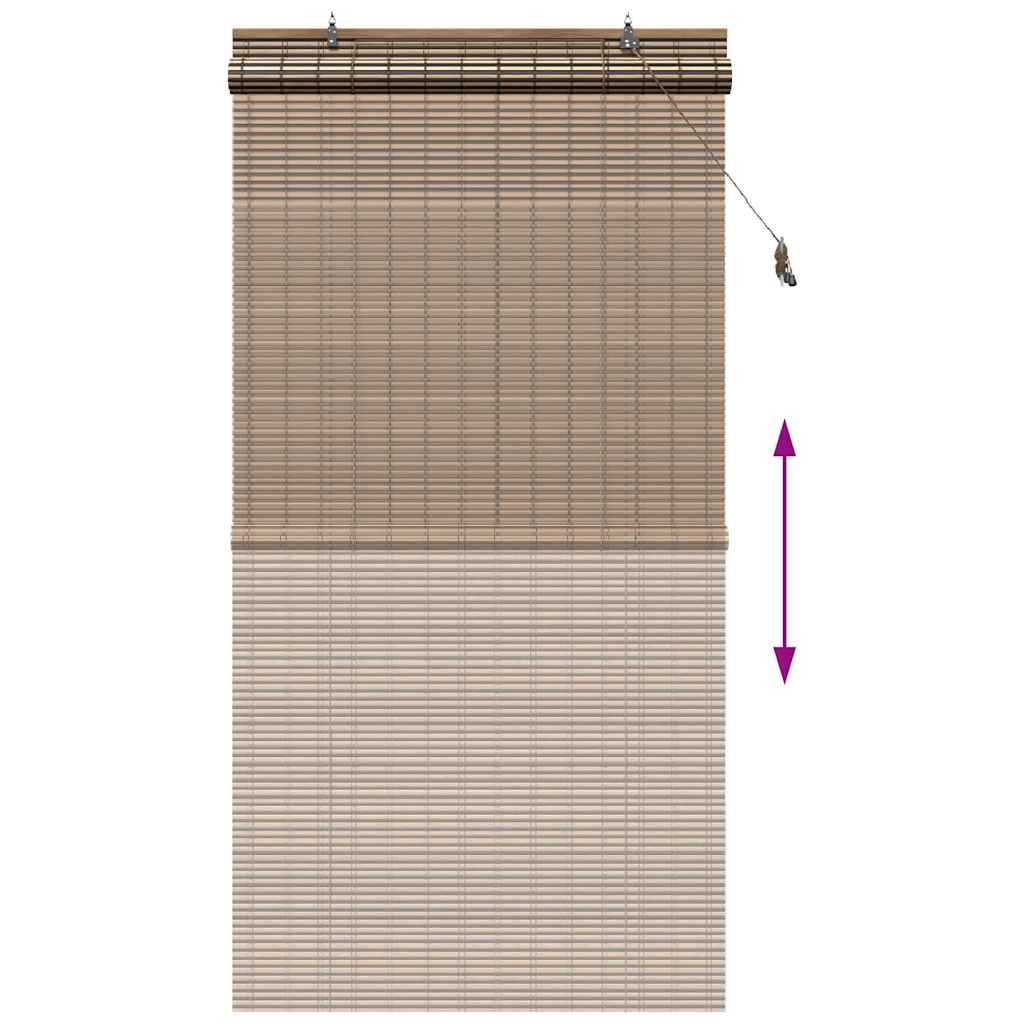 Rolo zavjesa sa zavjesama Smeđa 100 x 220 cm bambus