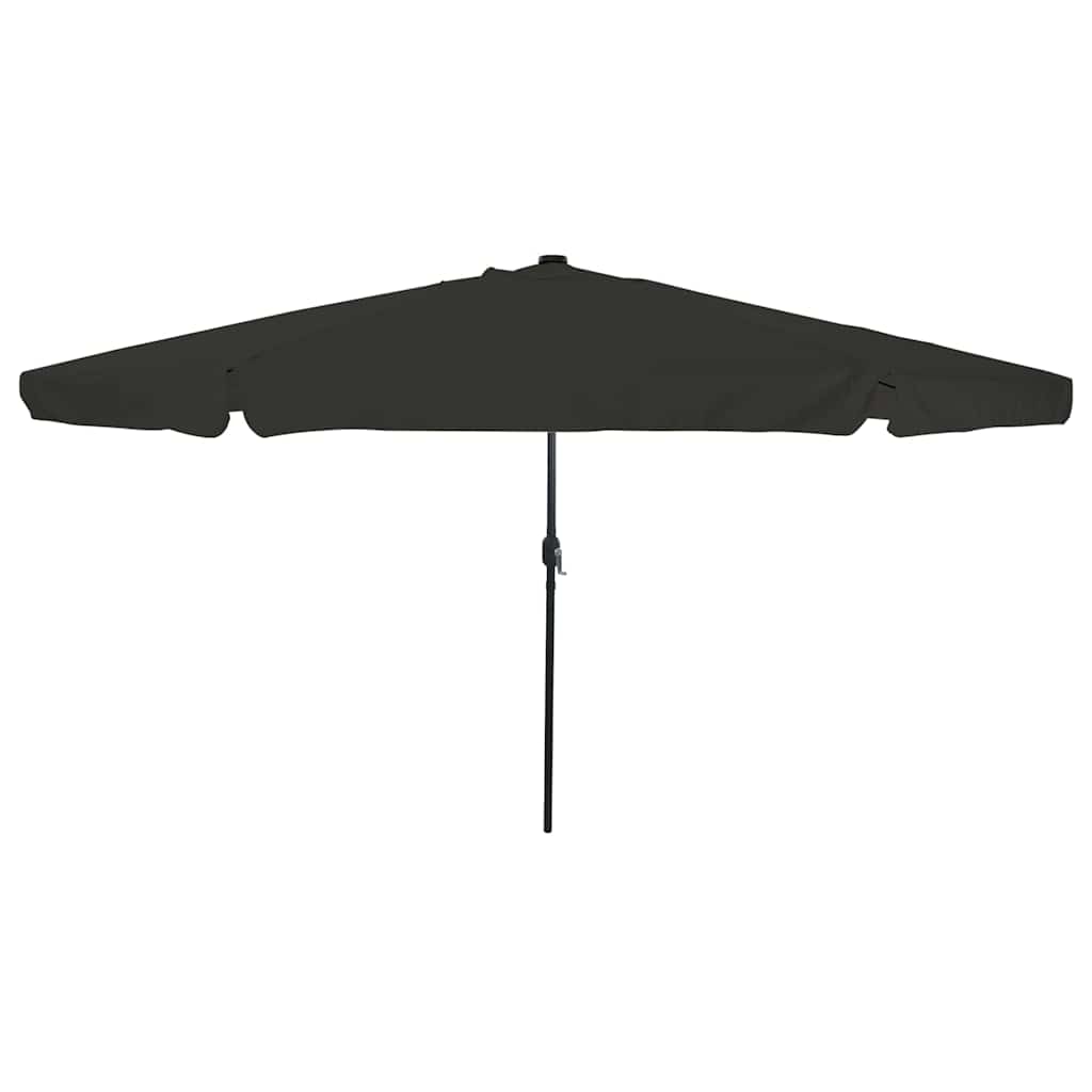 Vrtni suncobran S LED lampica Crna 395 x 395 x 245 cm Poliester