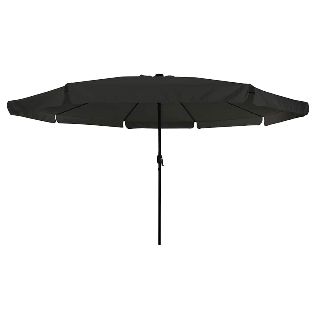 Vrtni suncobran S LED lampica Crna 395 x 395 x 245 cm Poliester