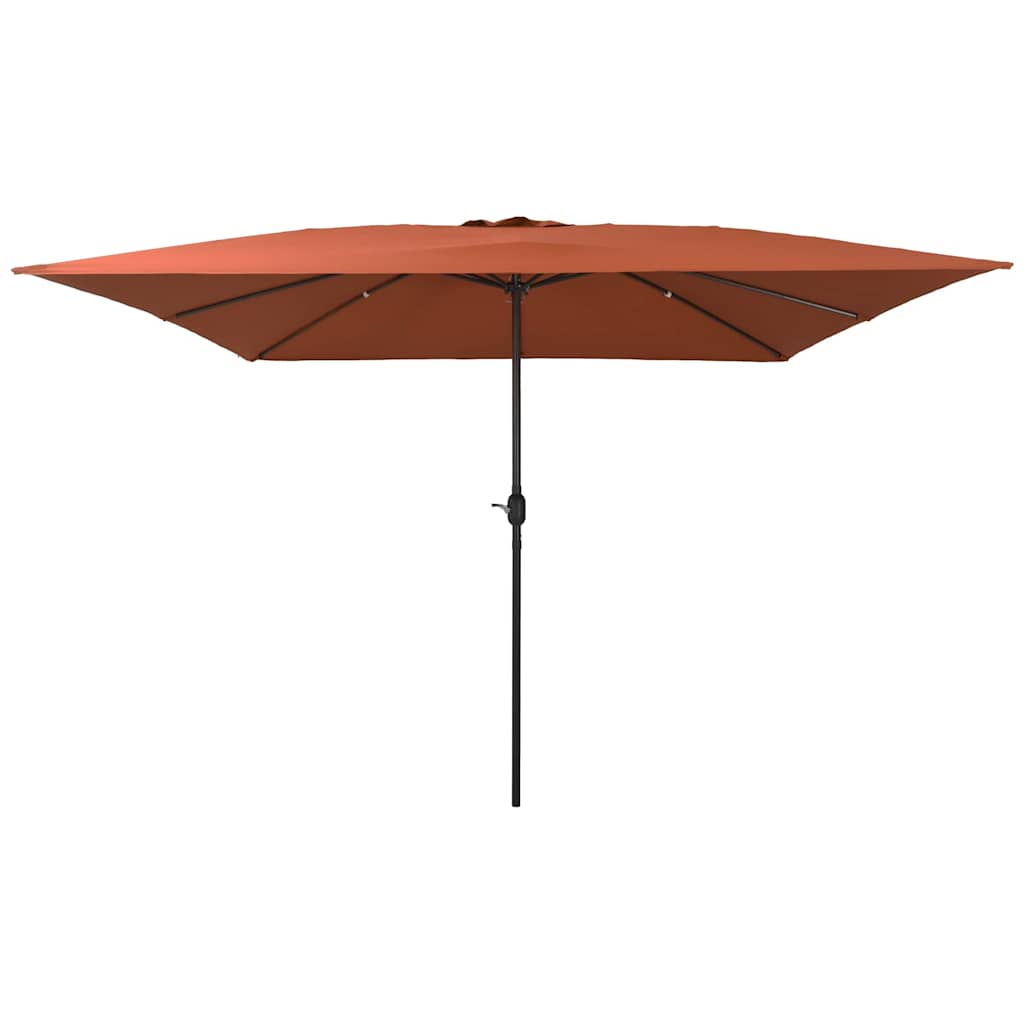 Vrtni suncobran Terakota 295 x 295 x 245 cm Poliester i čelik