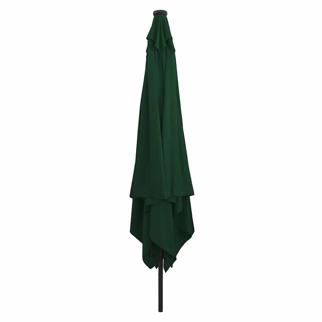 Vrtni suncobran Zelena 295 x 295 x 245 cm Poliester i čelik