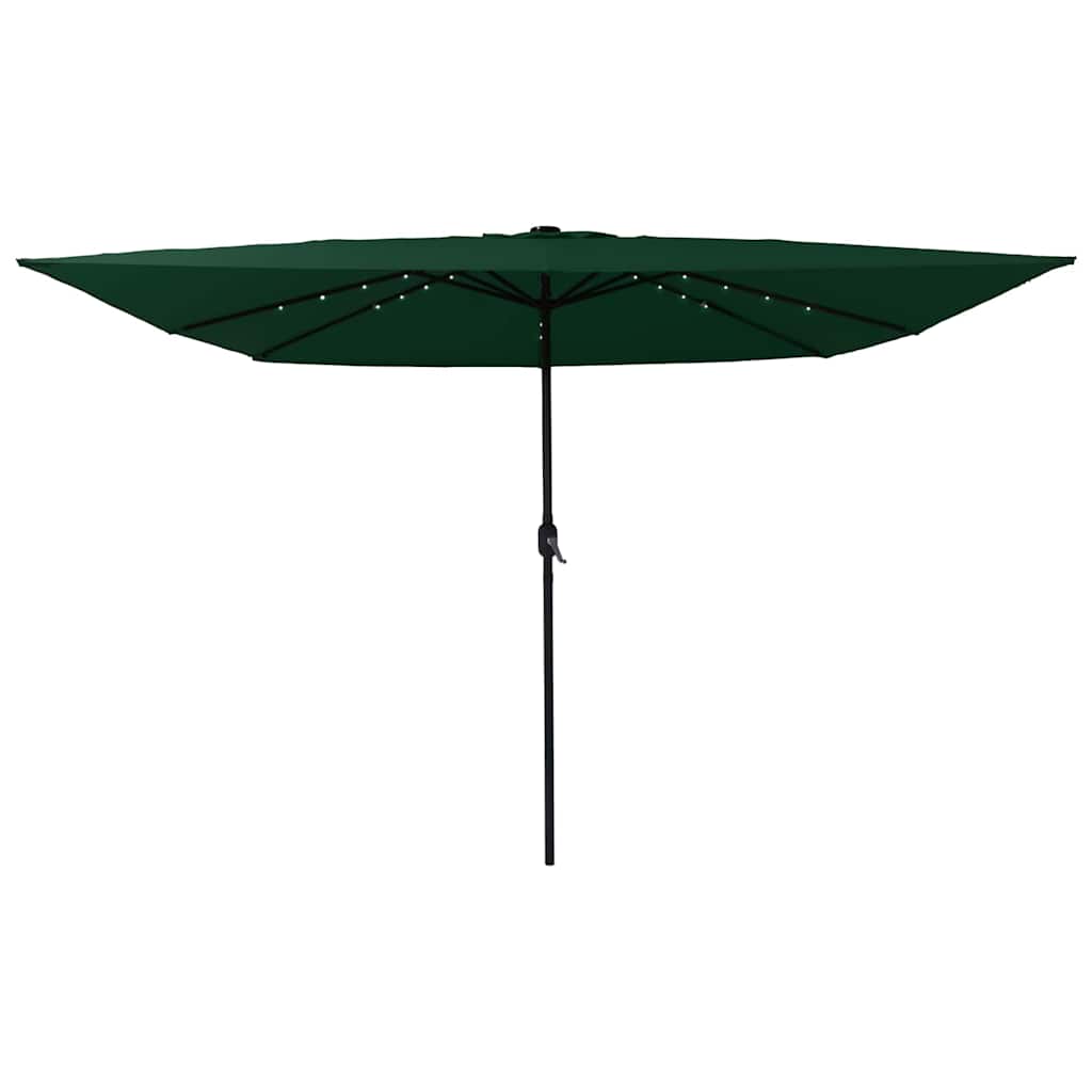 Vrtni suncobran Zelena 295 x 295 x 245 cm Poliester i čelik