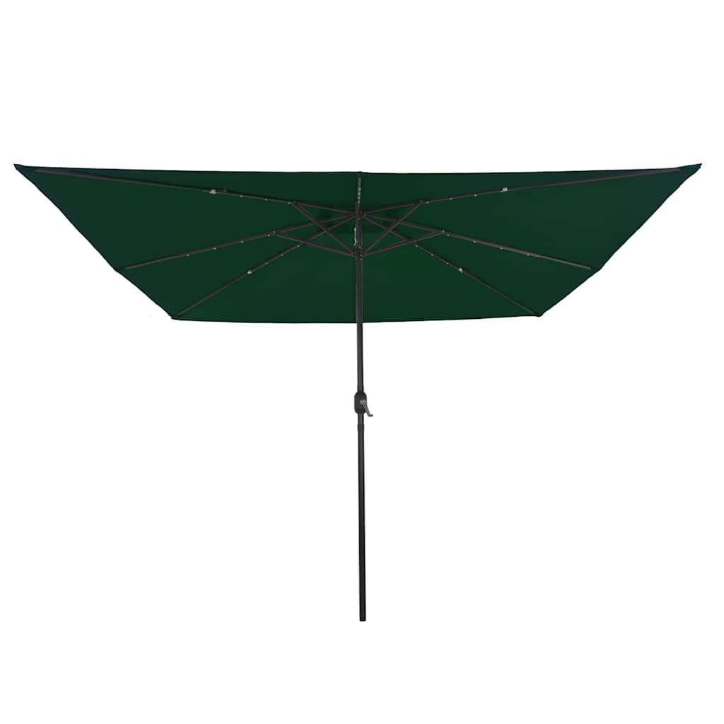 Vrtni suncobran Zelena 295 x 295 x 245 cm Poliester i čelik