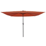 Vrtni suncobran Terakota 295 x 295 x 245 cm Poliester i čelik