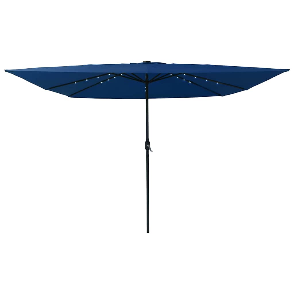 Vrtni suncobran S LED lampica Azurnoplava 295 x 295 x 245 cm