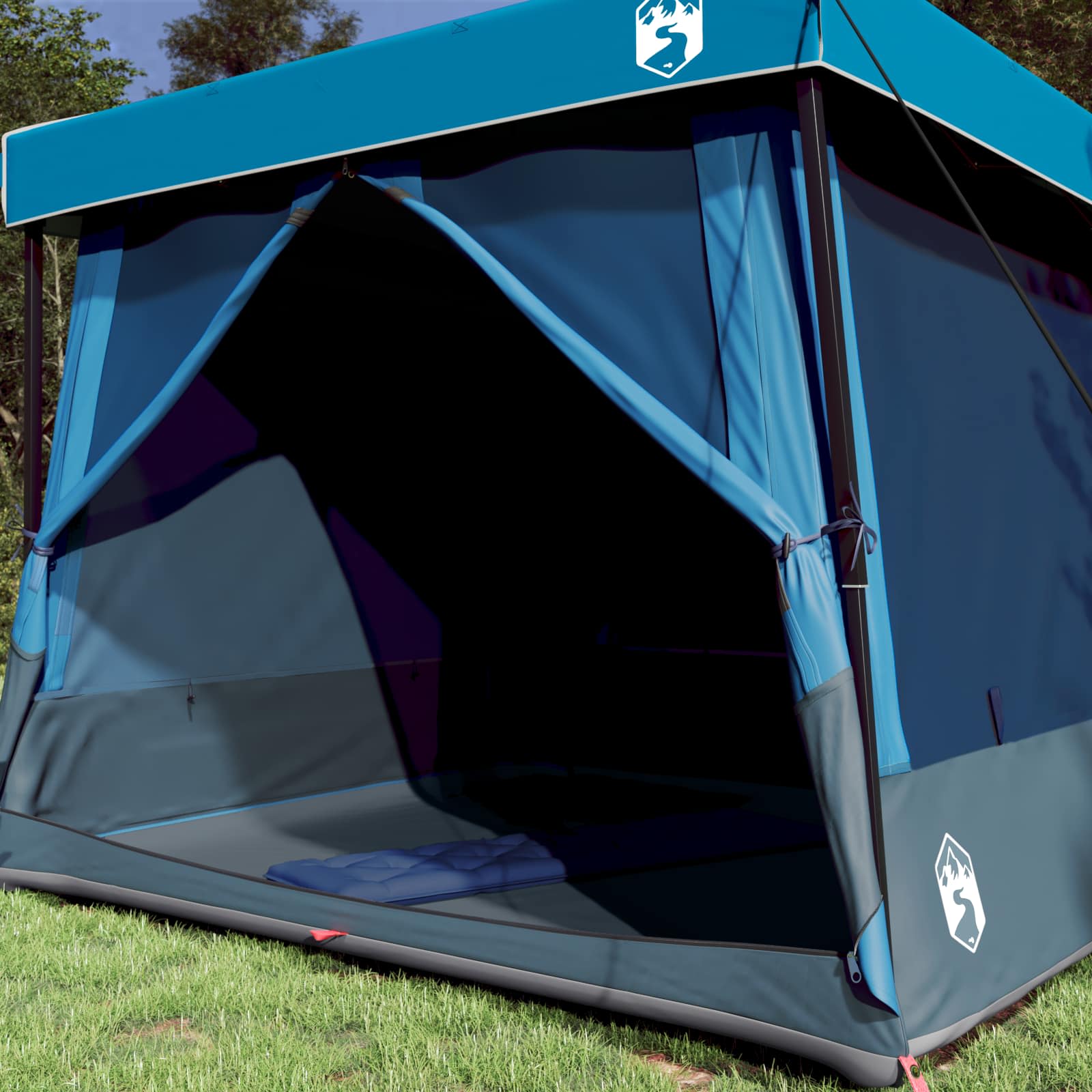 Set Kamp Šatora s krovom s pohranom 2 pcs Plava Tafta i Tkanina