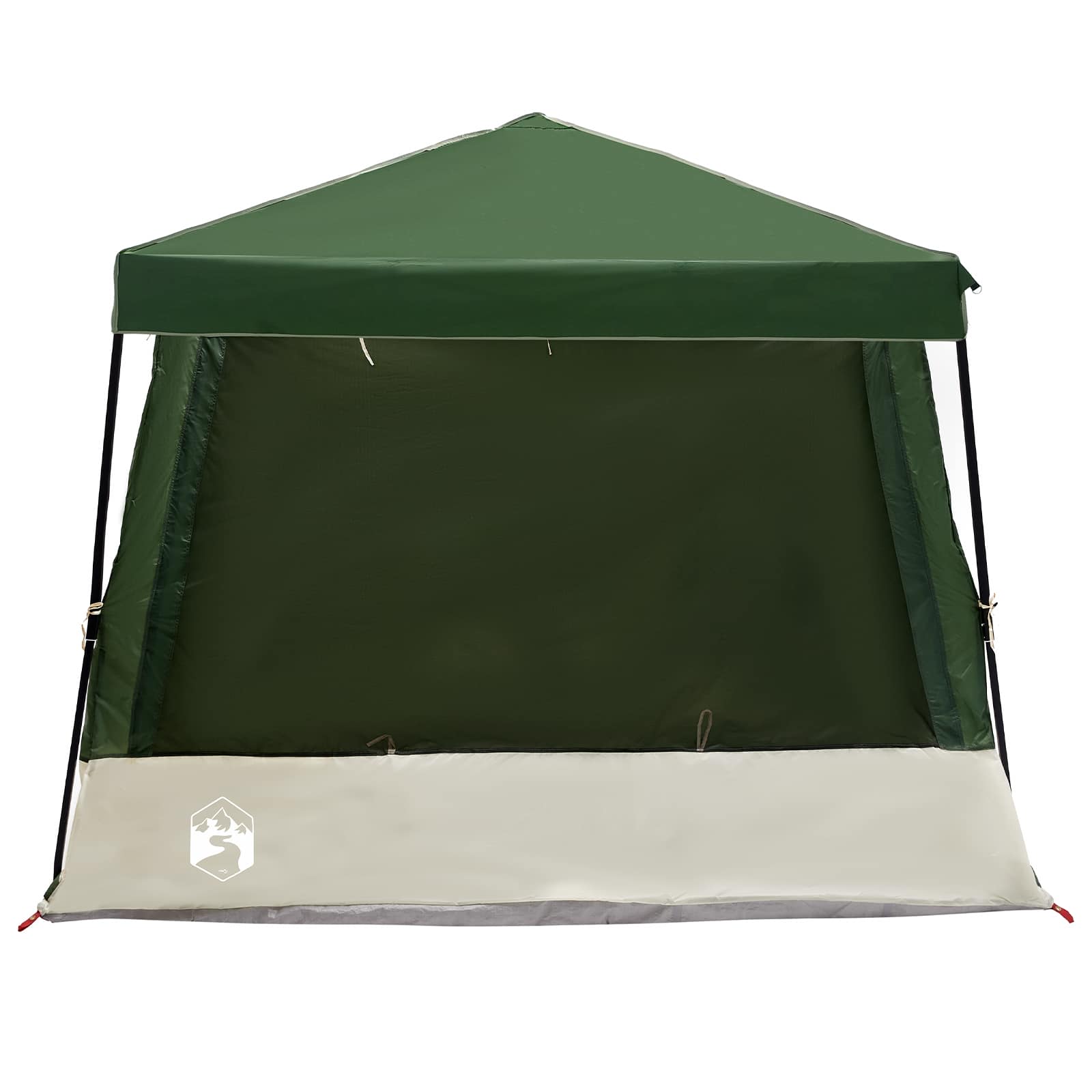 Set Kamp Šatora s krovom 2 pcs Zelena Tafta i Tkanina