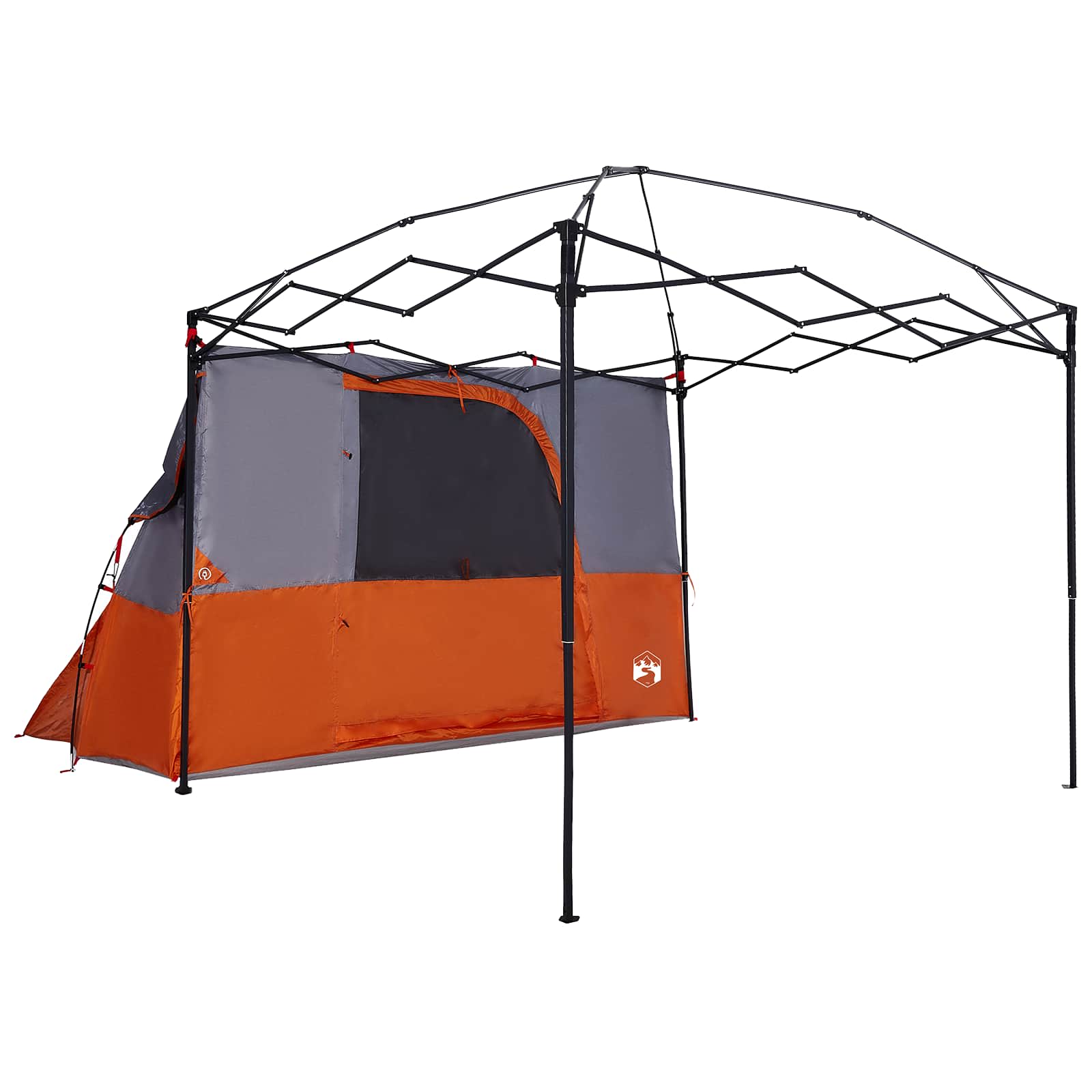 Set Kamp Šatora s krovom 2 pcs Narančasta Tafta i Tkanina