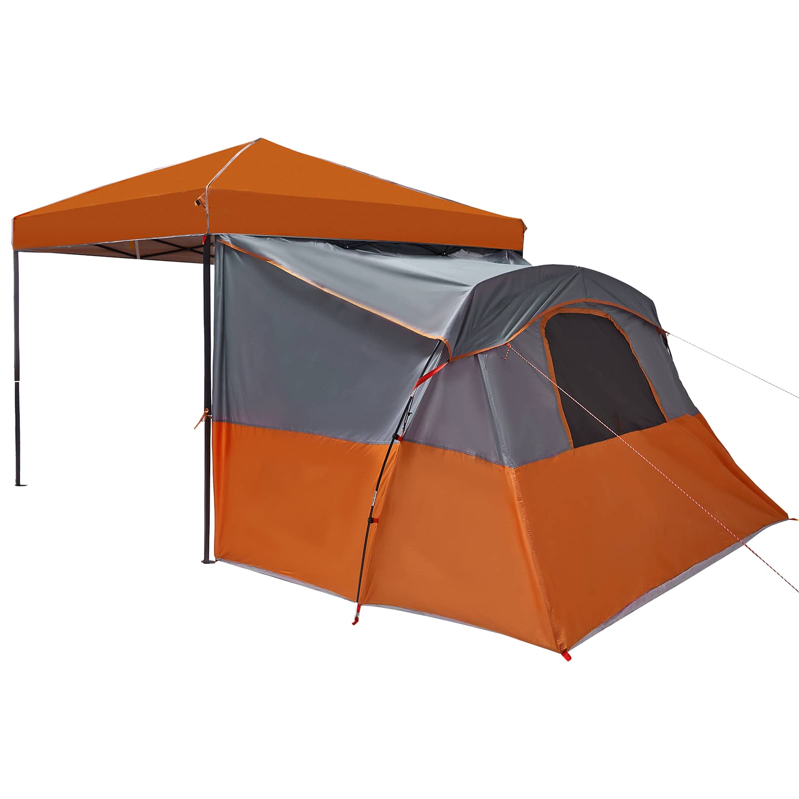 Set Kamp Šatora s krovom 2 pcs Narančasta Tafta i Tkanina