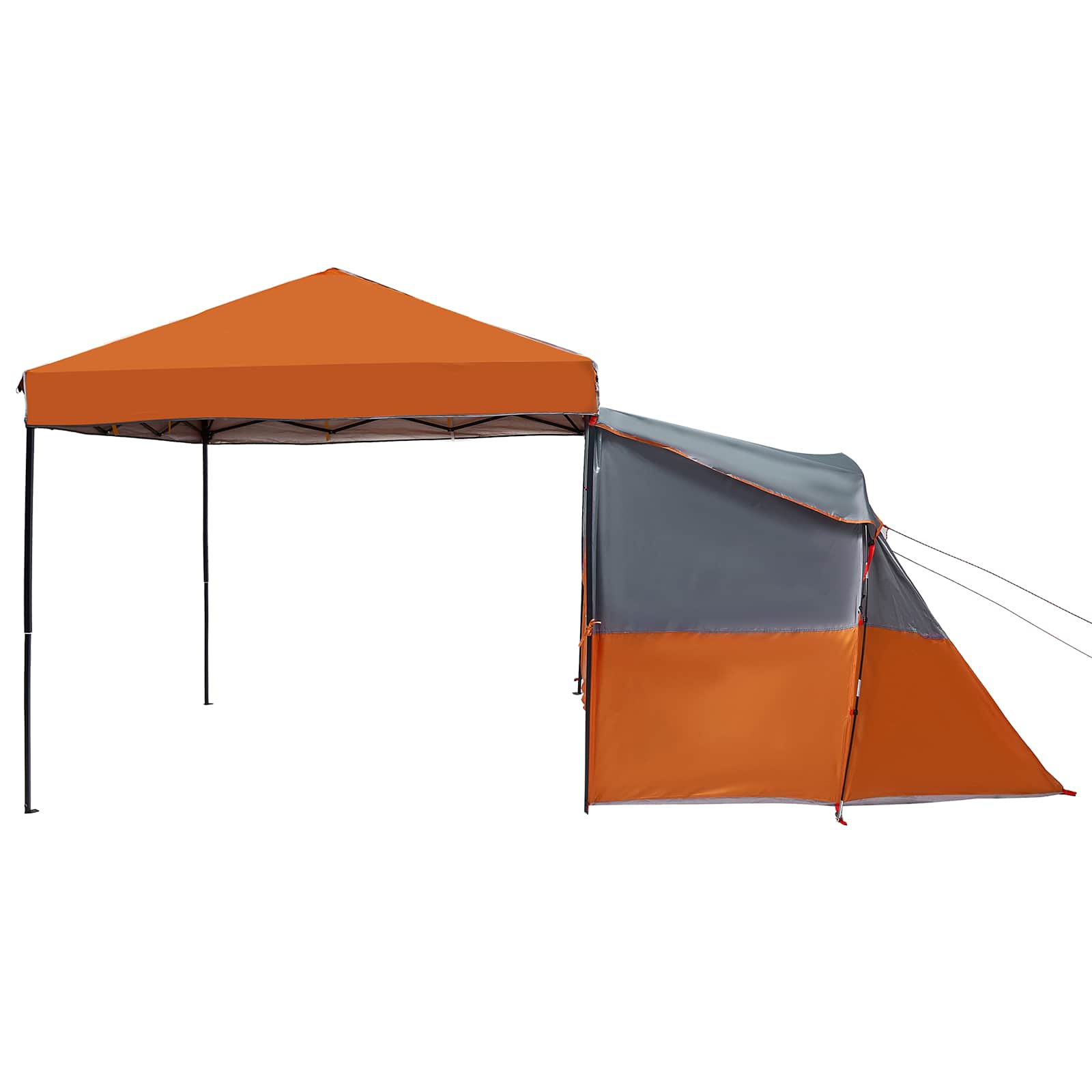Set Kamp Šatora s krovom 2 pcs Narančasta Tafta i Tkanina
