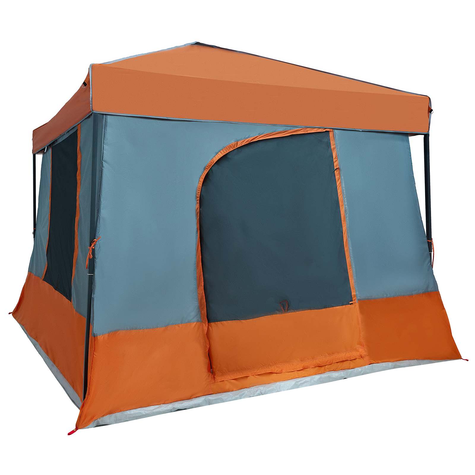 Set Kamp Šatora 2 pcs Siva i narančasta Tafta i Tkanina