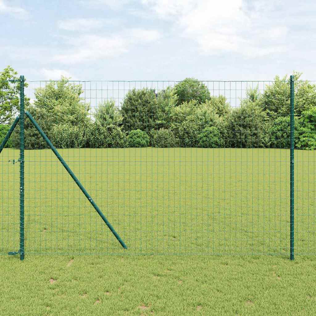 Euro ograda Zelena 1,5 x 10 m Željezo prekriveno PVC-om