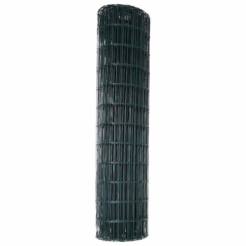 Euro ograda 1,4 x 10 m Željezo prekriveno PVC-om Zelena