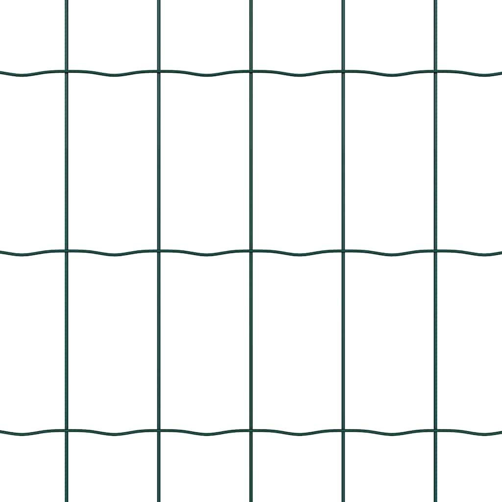 Euro ograda 1,5 x 10 m Željezo prekriveno PVC-om Zelena
