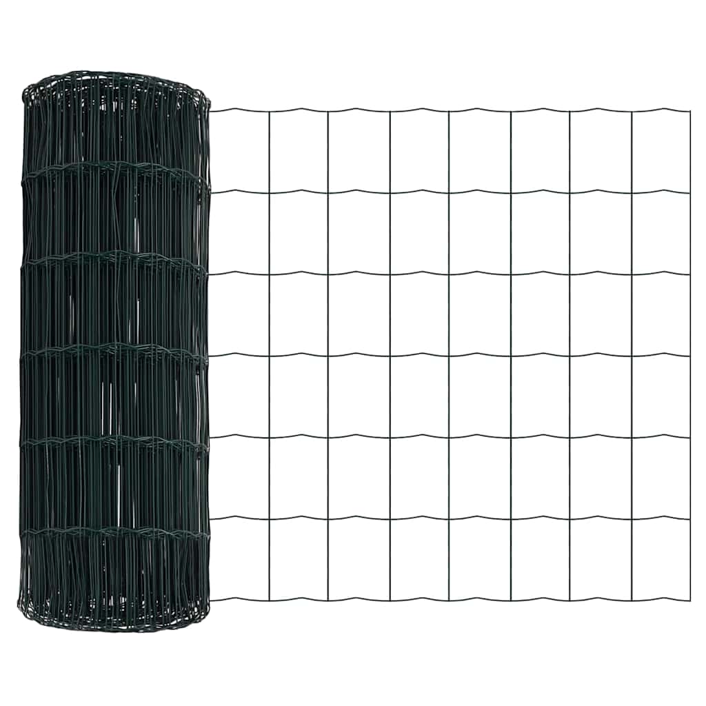 Euro ograda 0,6 x 10 m Željezo prekriveno PVC-om Zelena