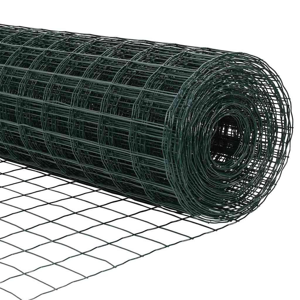 Euro ograda 0,4 x 25 m Željezo prekriveno PVC-om Zelena