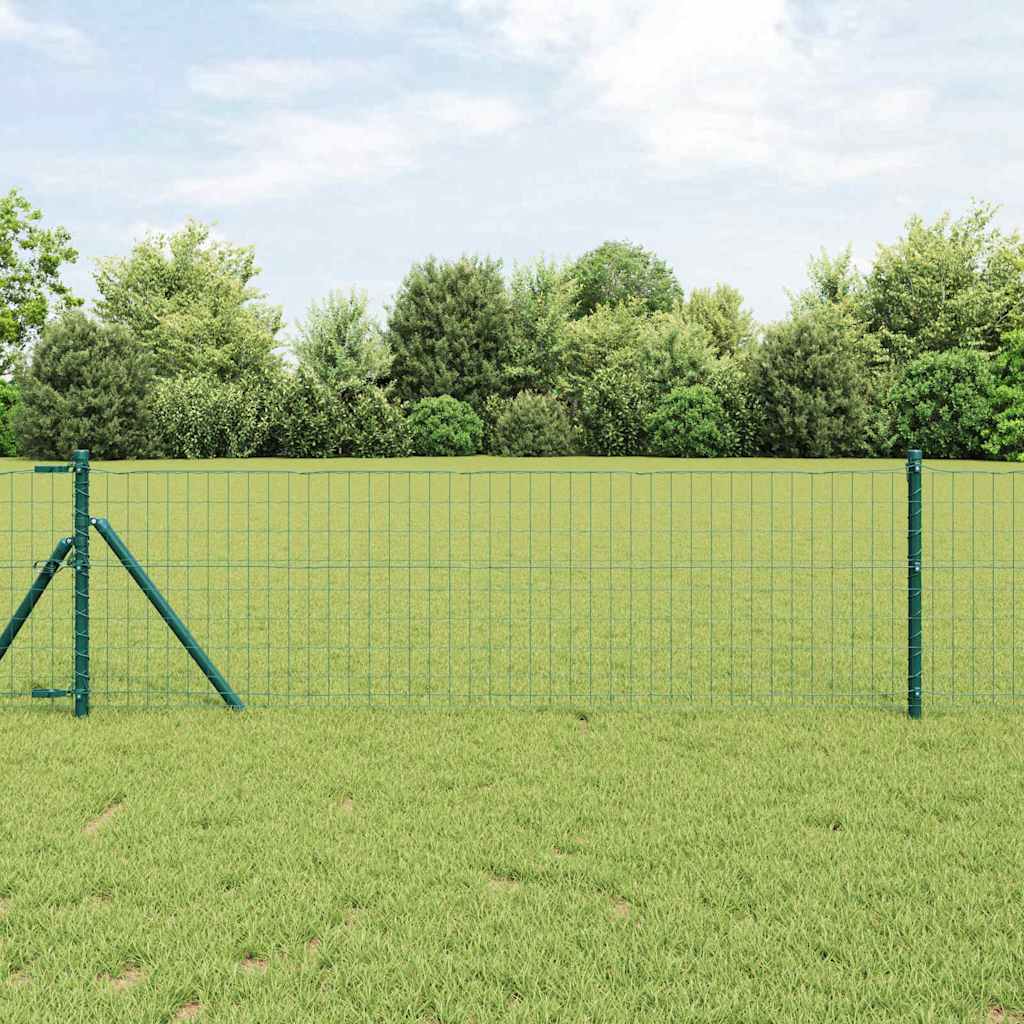 Euro ograda 0,4 x 25 m Željezo prekriveno PVC-om Zelena